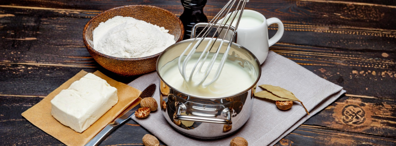 finished bechamel sauce