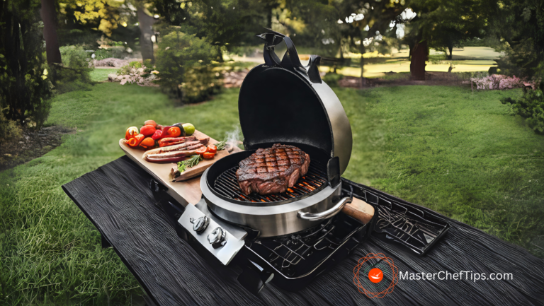 Steak searing with a dark golden-brown crust forming