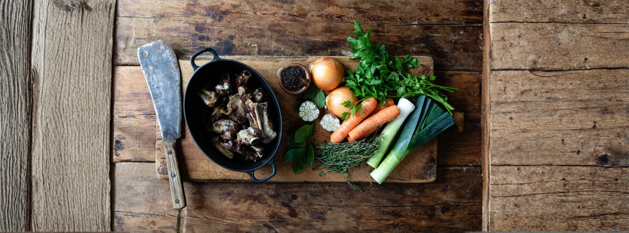 mirepoix — onion, carrot, celery ready for stock