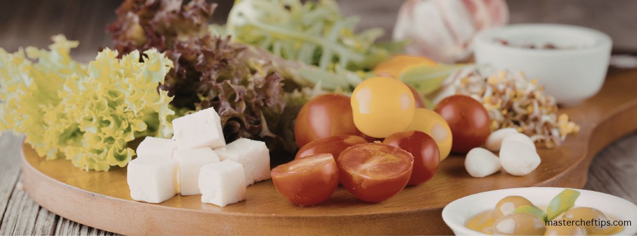 Fresh vegetables on a wooden board
